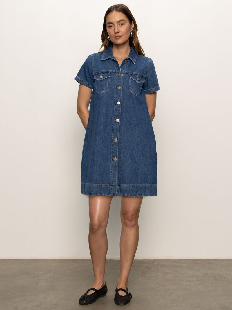 Denim Shiftdress Medium Wash alt 5