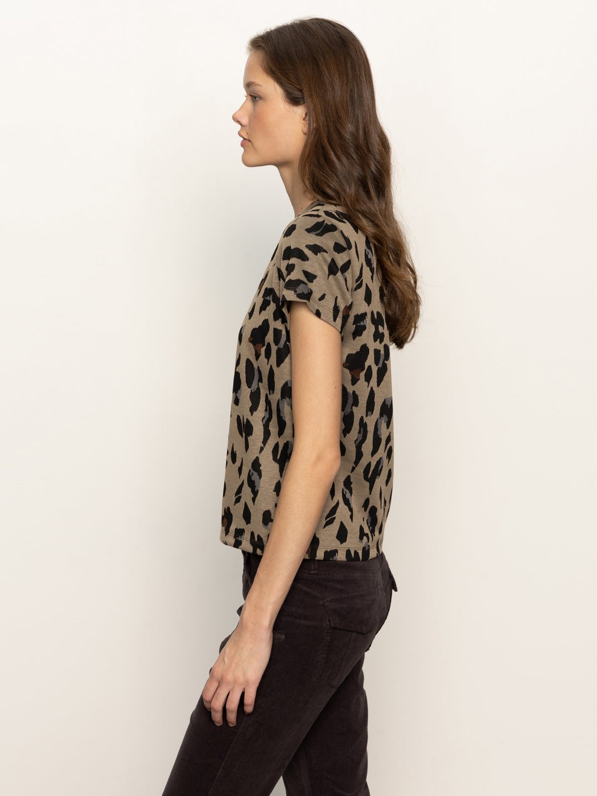 Double Knit Perfect Tee Winter Leopard - Sanctuary Clothing
