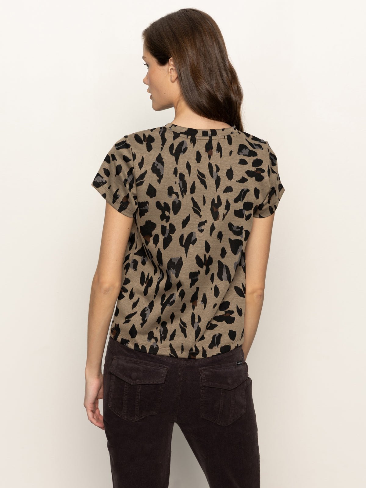 Double Knit Perfect Tee Winter Leopard - Sanctuary Clothing