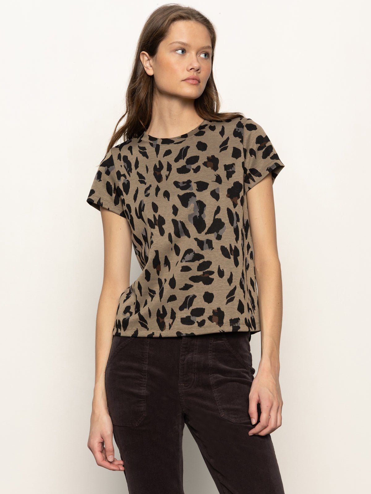 Double Knit Perfect Tee Winter Leopard - Sanctuary Clothing