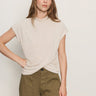 Draped Sleeveless Mock Neck Top Mother Of Pearl - Sanctuary Clothing