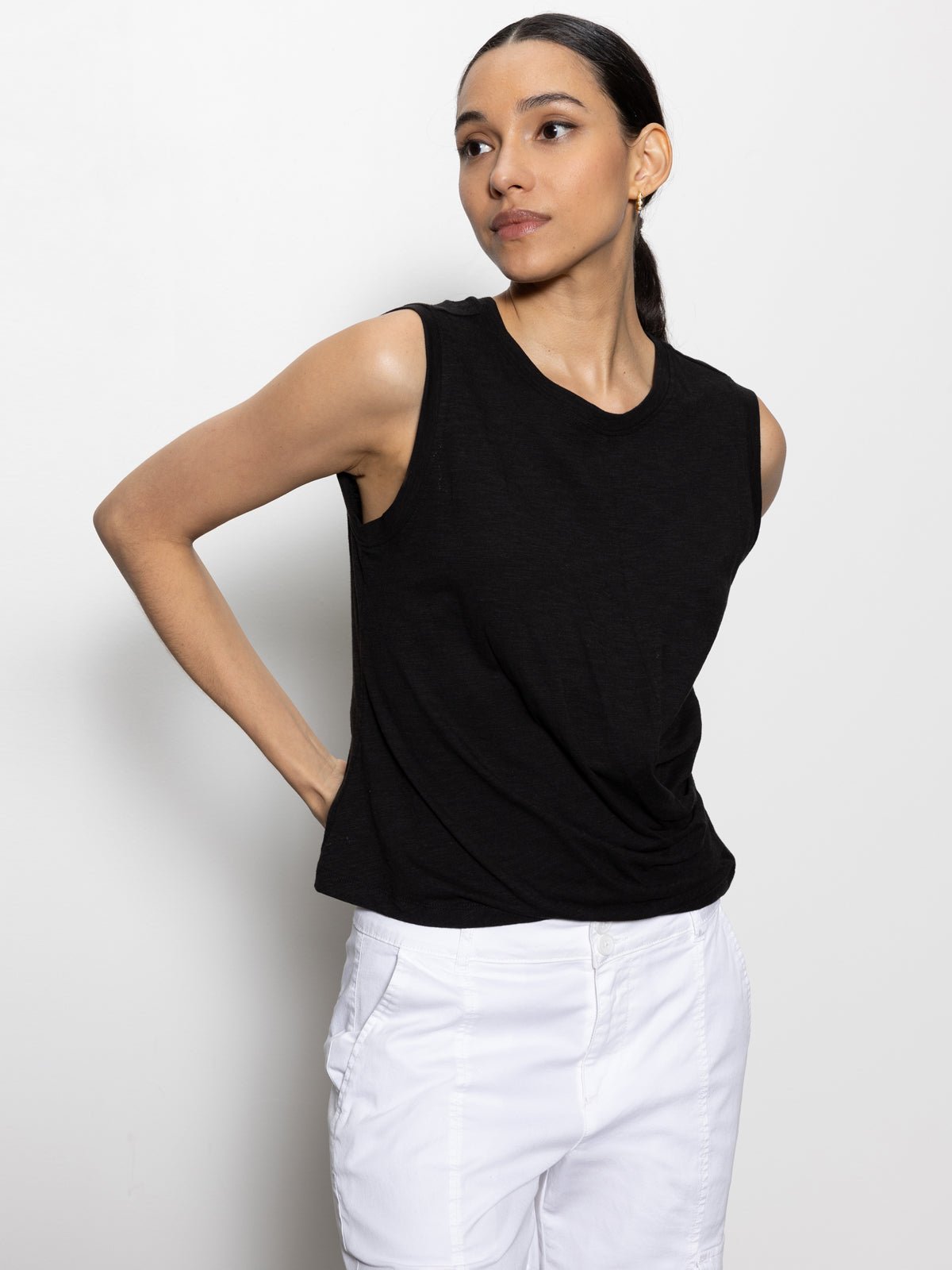 Draped Tank Black - Sanctuary Clothing