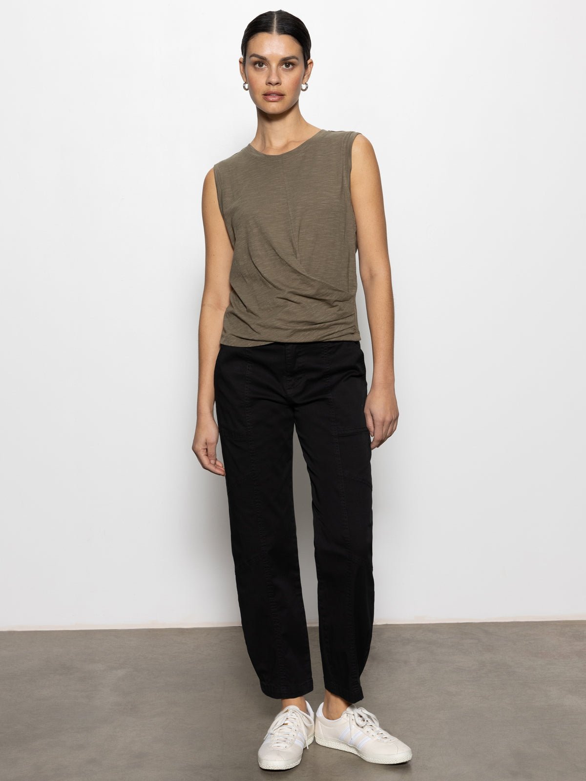 Draped Tank Burnt Olive - Sanctuary Clothing