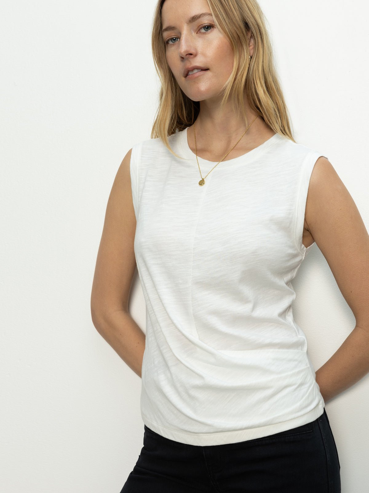 Draped Tank White - Sanctuary Clothing