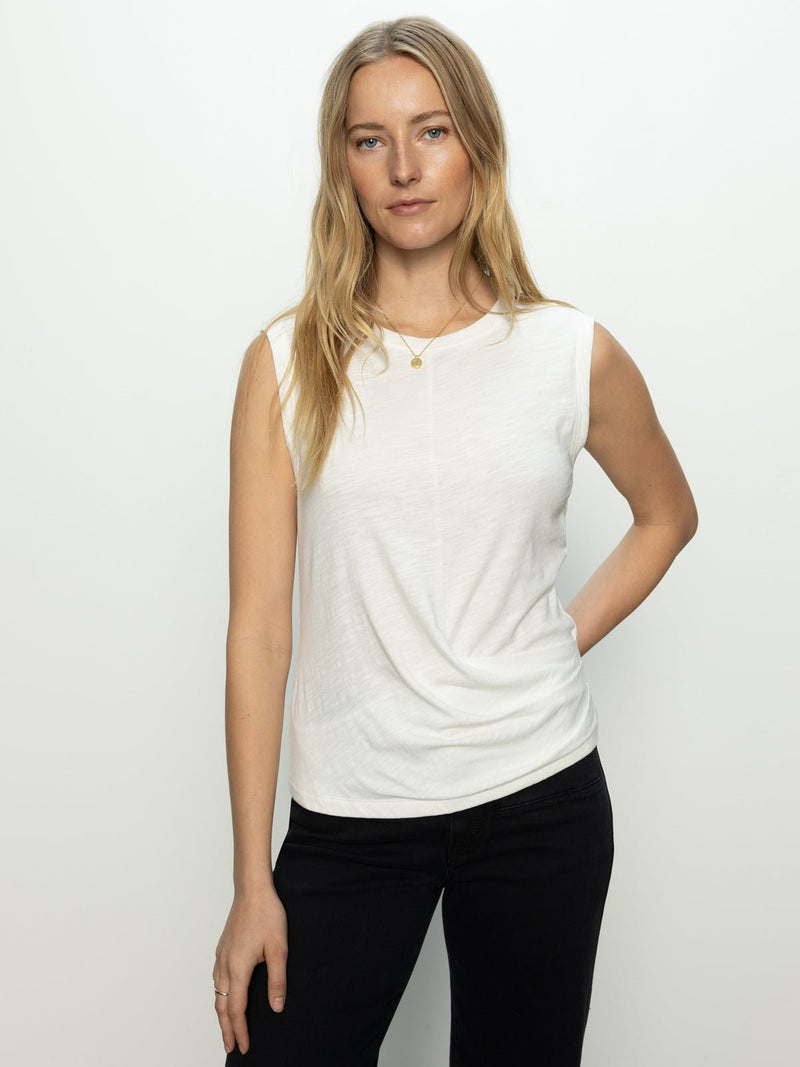 Draped Tank White alt 3