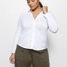 Dreamgirl Button Up Top White Extended Sizing - Sanctuary Clothing