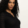 Dreamgirl Lace Button Up Top Black - Sanctuary Clothing