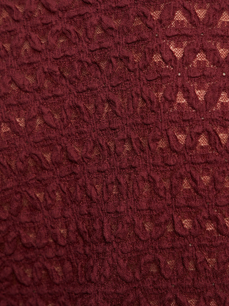 Dreamgirl Lace Button Up Top Night Berry alt 6