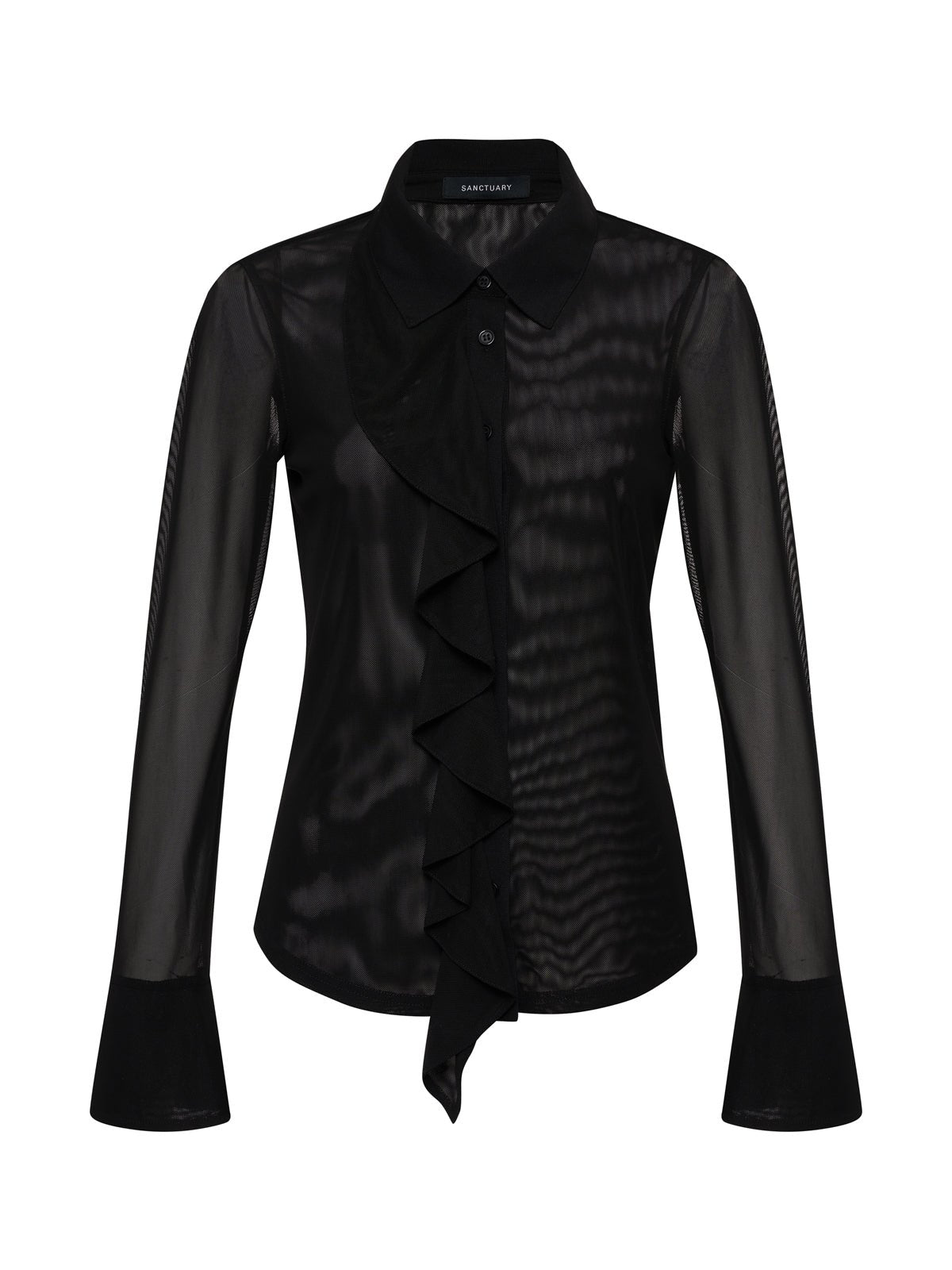 Dreamland Ruffle Top Black - Sanctuary Clothing