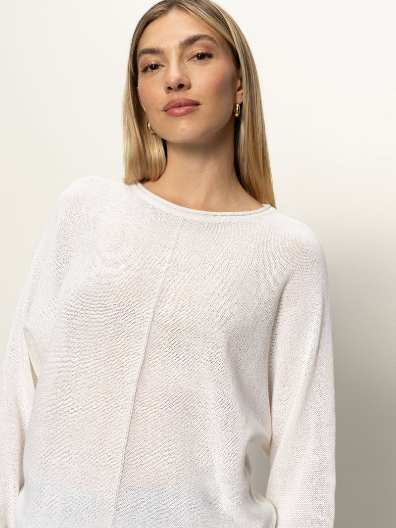 Easy Knitwear Top White alt 1