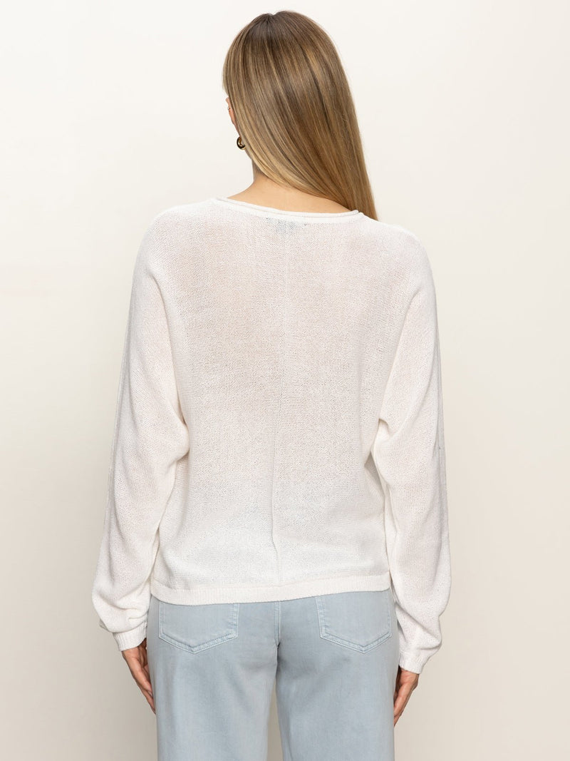 Easy Knitwear Top White alt 3