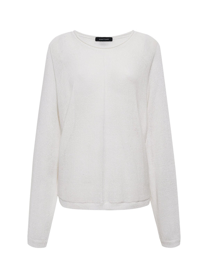 Easy Knitwear Top White alt 5