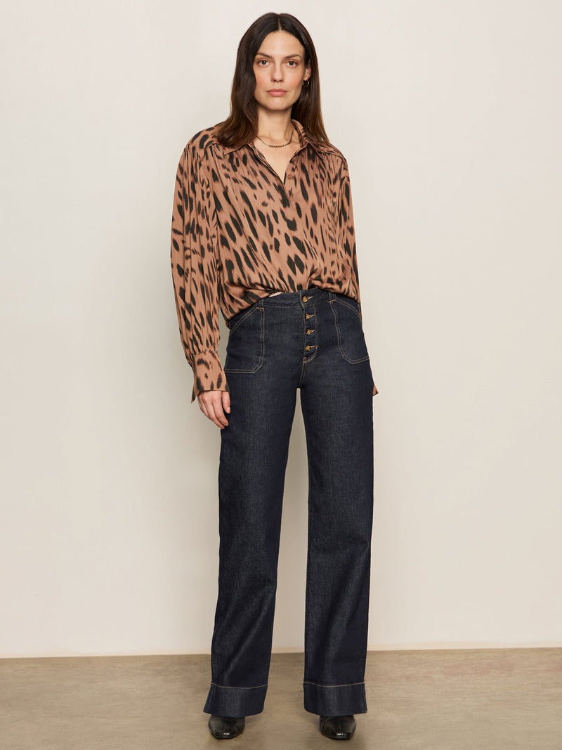 Ekara Slim Wide Jean Indigo Dark Rinse Wash alt 1