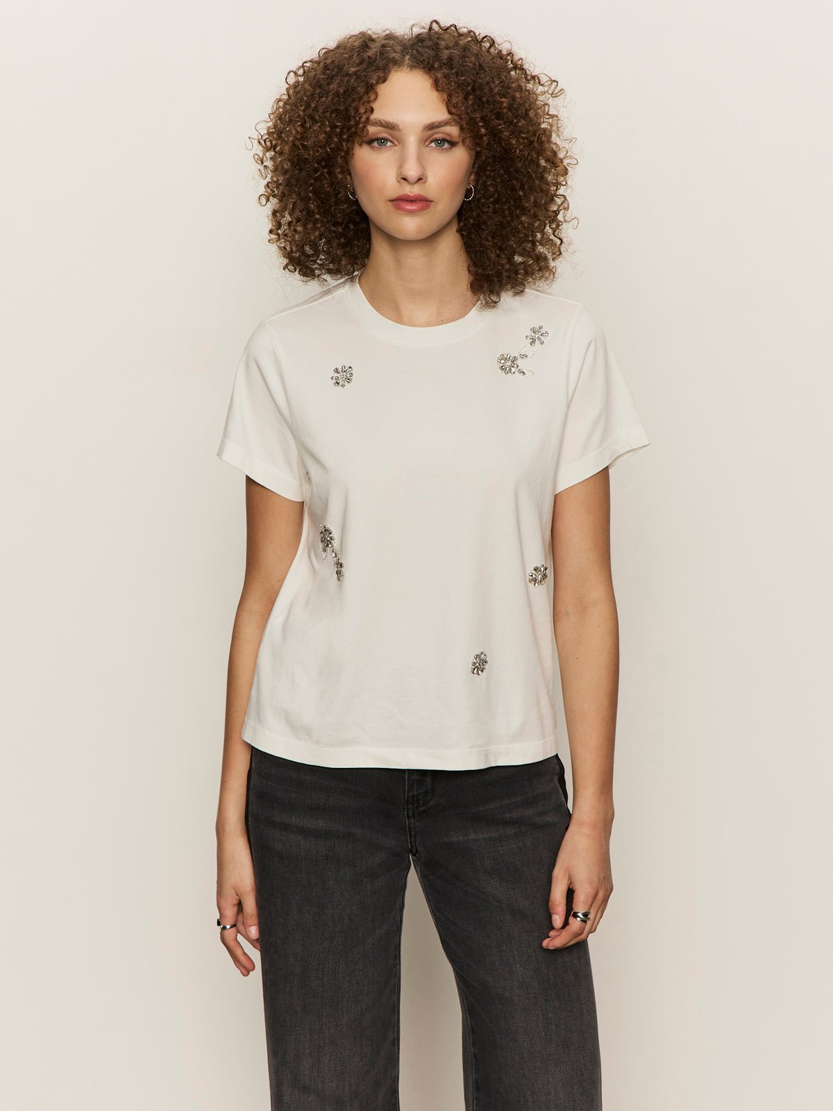 Embellished Tee White - Sanctuary Clothing
