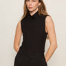 Essential Sleeveless Mock Neck Tank Black - Sanctuary Clothing