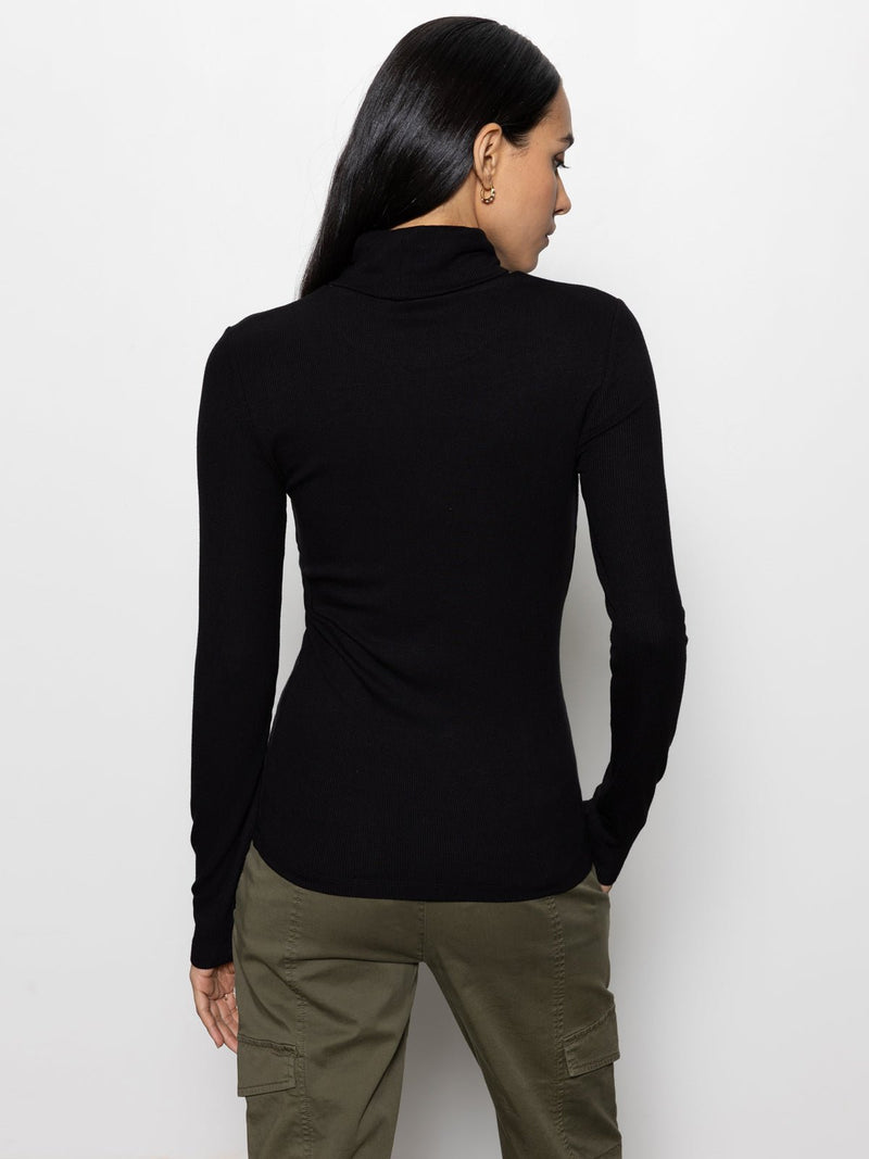 Essential Turtleneck Top Black alt 4