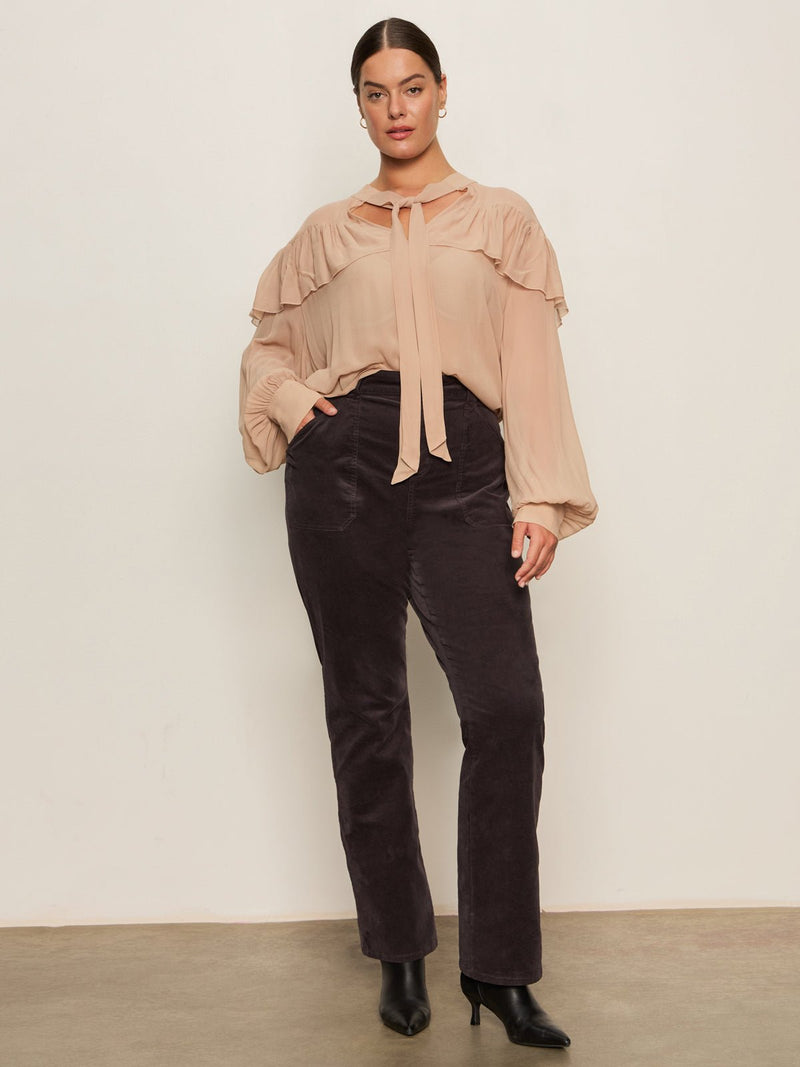 Fade Into You Ruffle Blouse Fawn alt 3