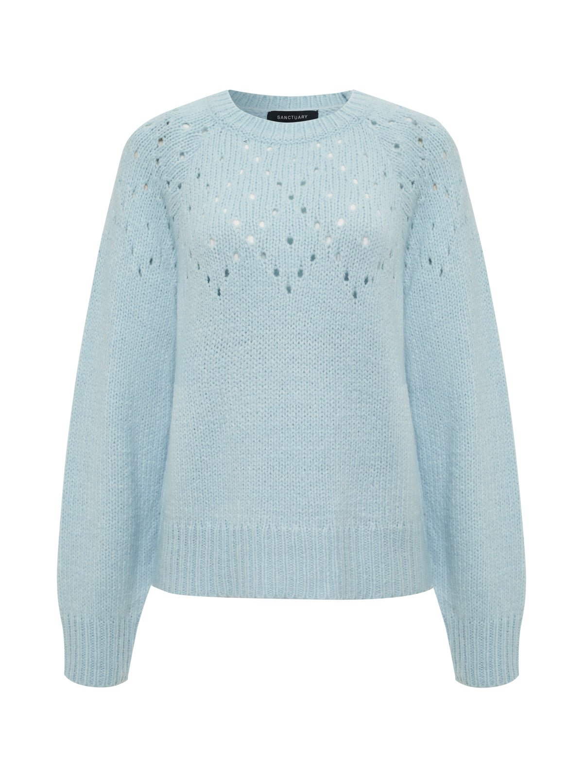Femme Openwork Sweater Aquamarine - Sanctuary Clothing