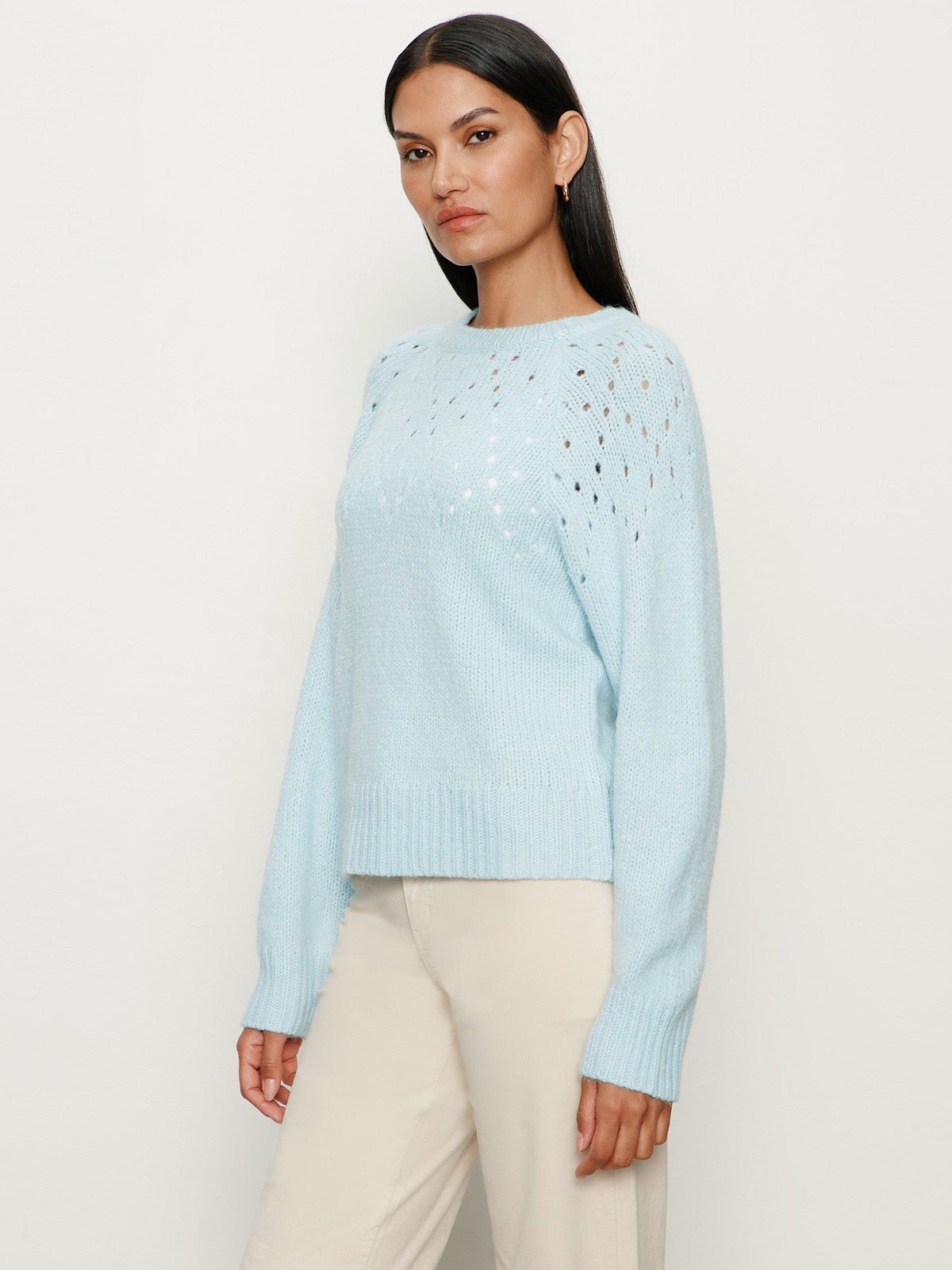 Femme Openwork Sweater Aquamarine - Sanctuary Clothing