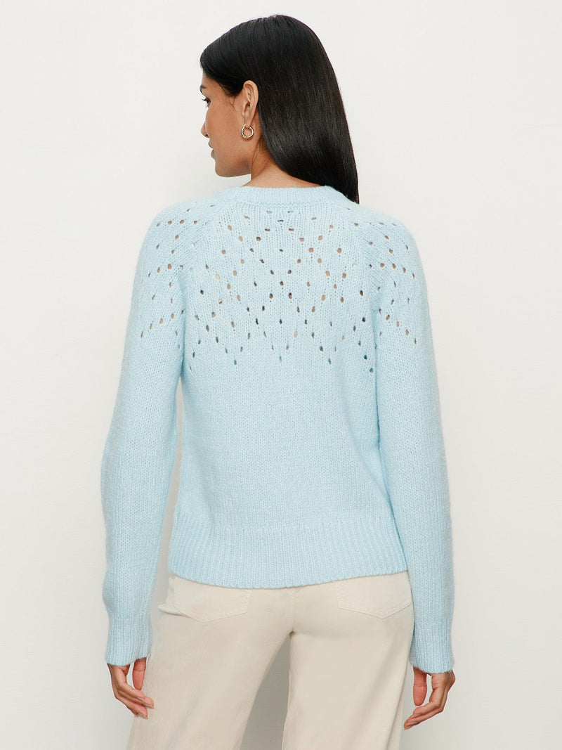 Femme Openwork Sweater Aquamarine alt 2