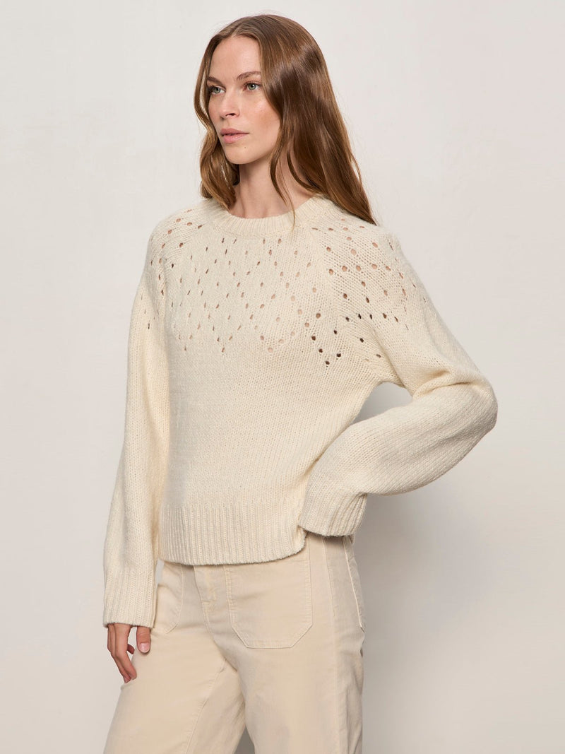 Femme Openwork Sweater Vanilla Creme alt 3