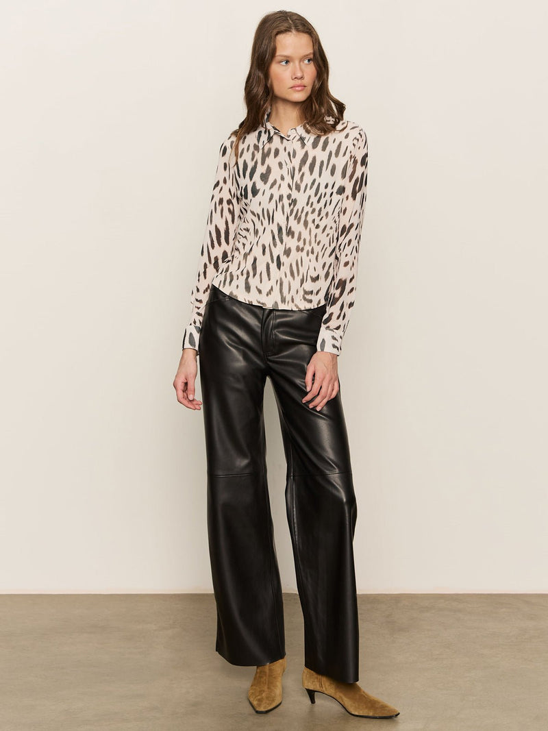 Fitted Mesh Button Down Top Mother Leo alt 4