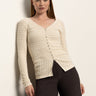 Fitted Raglan Cardi Light Oat - Sanctuary Clothing