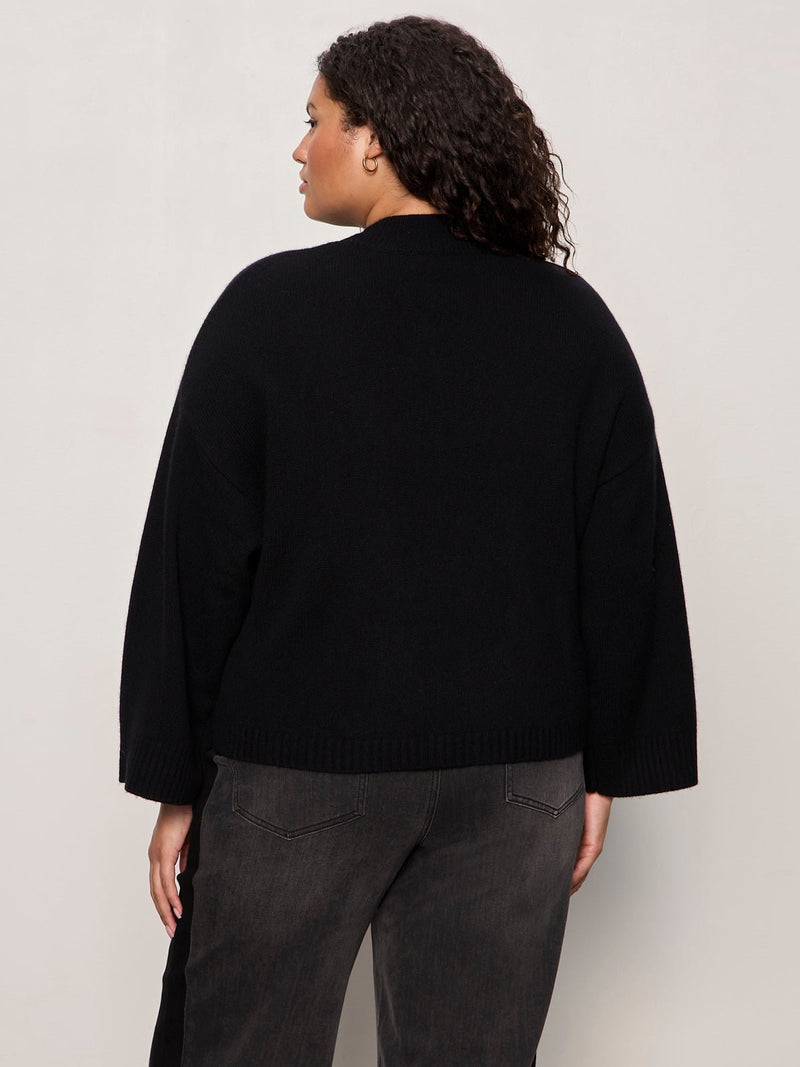 Forever Wool Cashmere Popover Black Extended Sizing alt 3