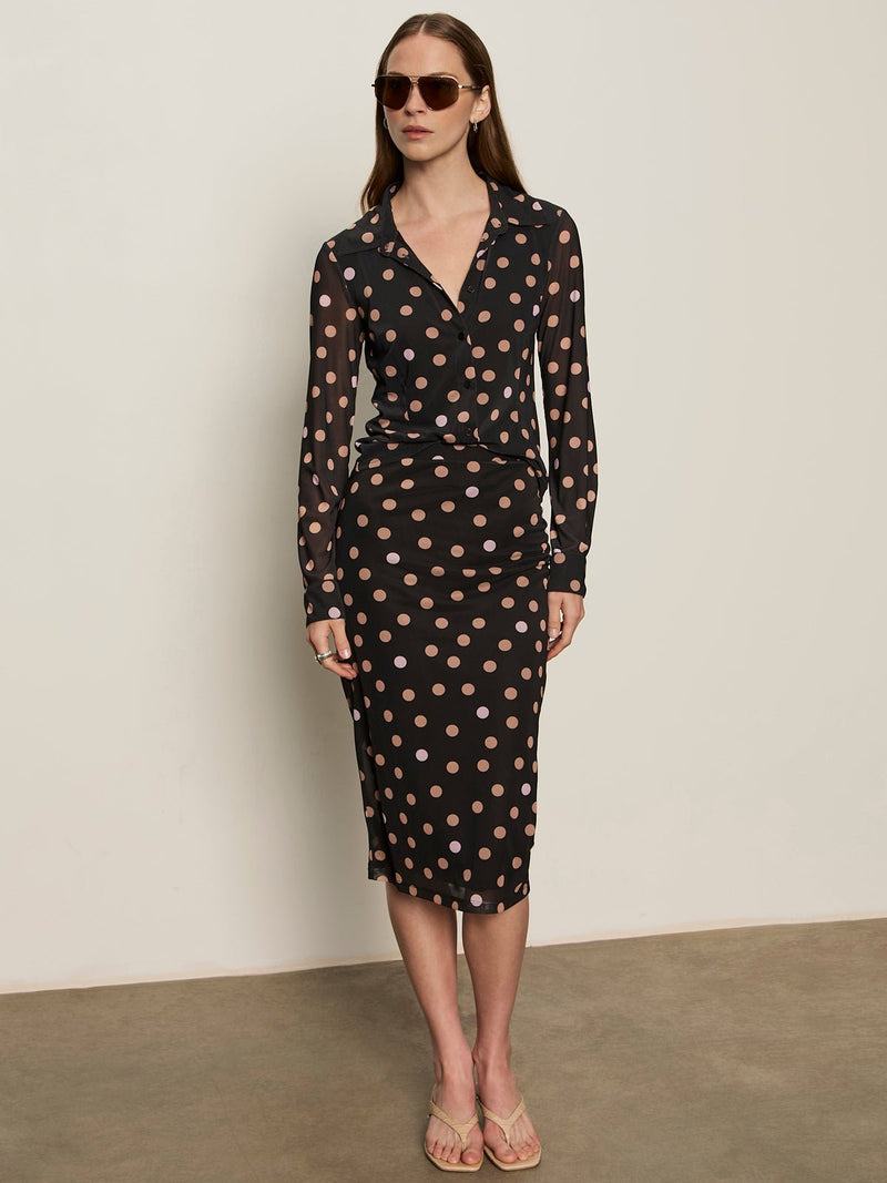 Gathered Mesh Skirt Popspot alt 3