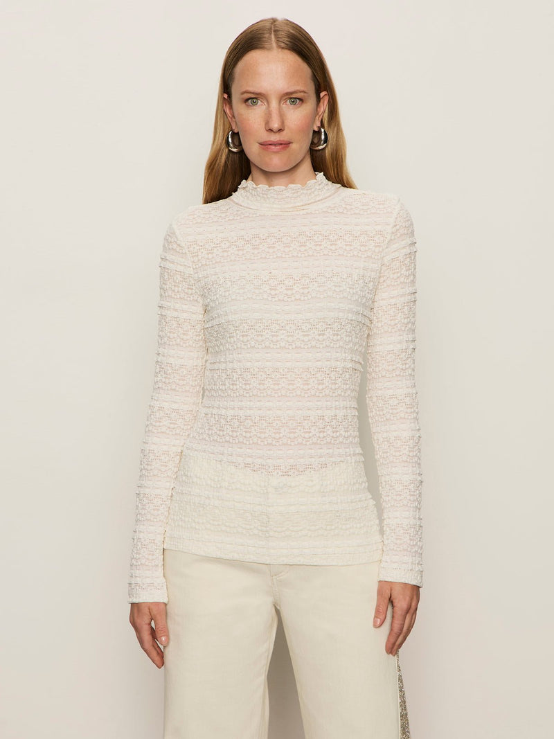 High Crew Lace Tee Chalk alt 2