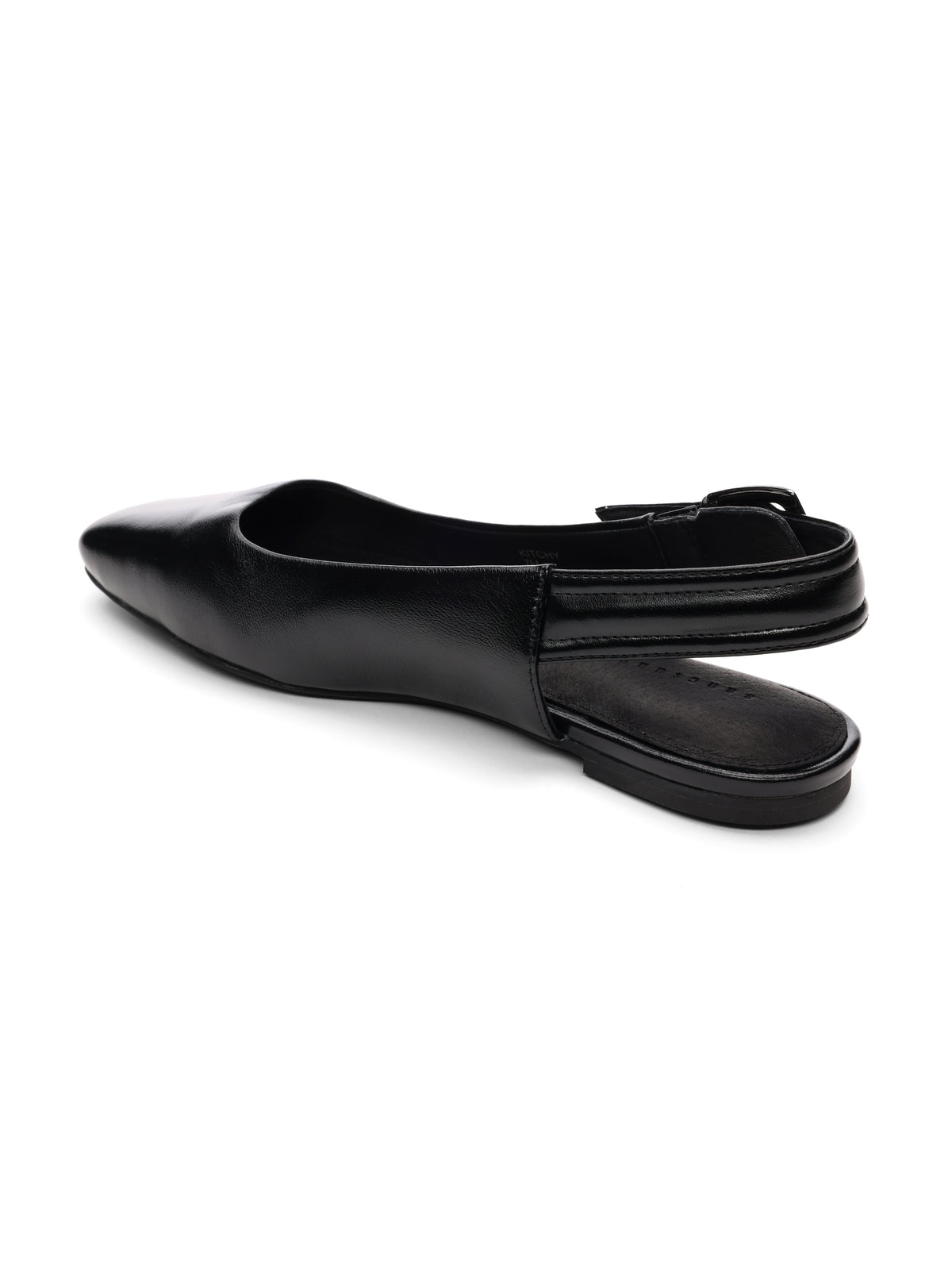 Kitchy Slingback Flat Black - Sanctuary Clothing
