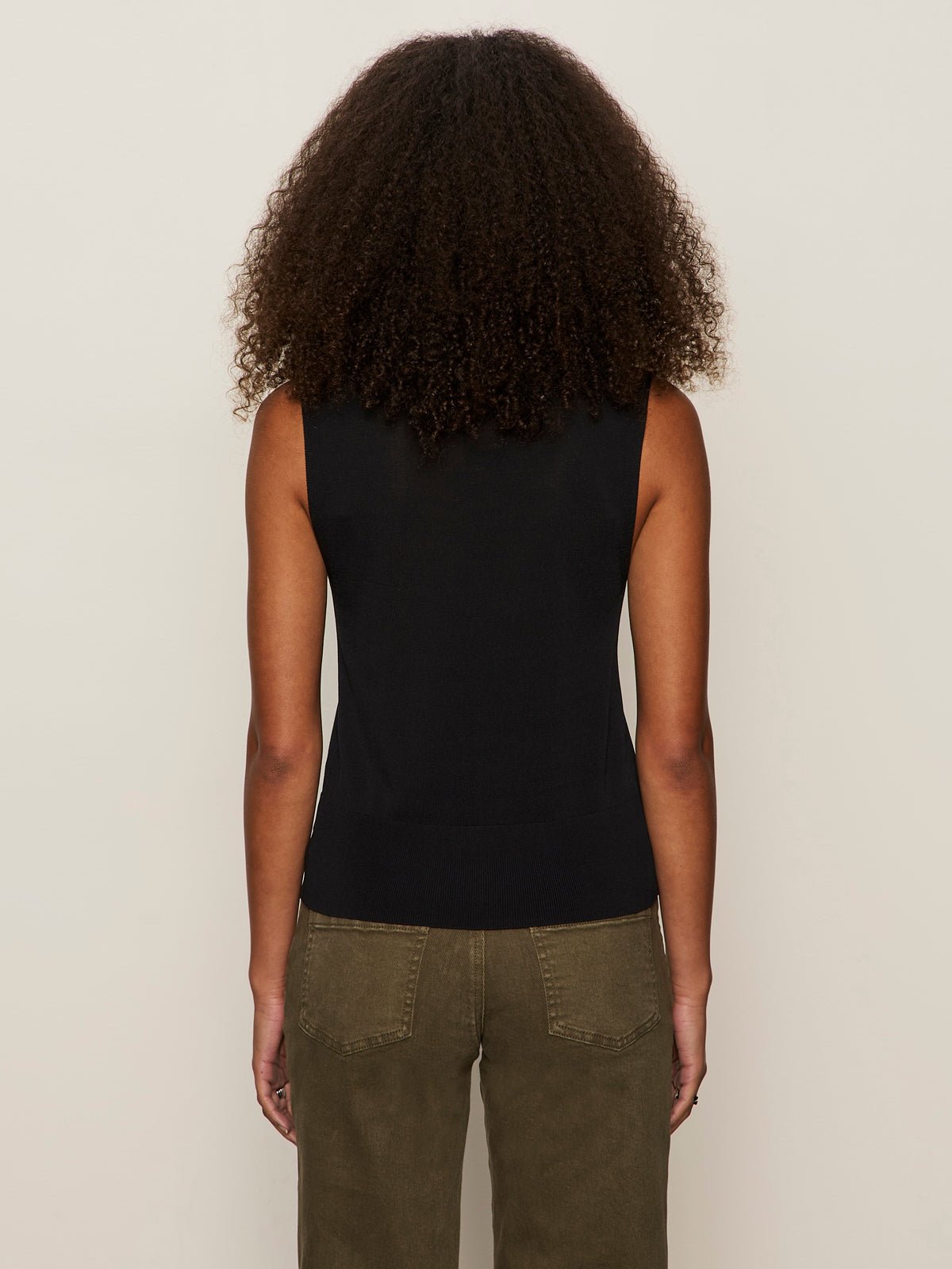 Knitted Button Front Top Black - Sanctuary Clothing