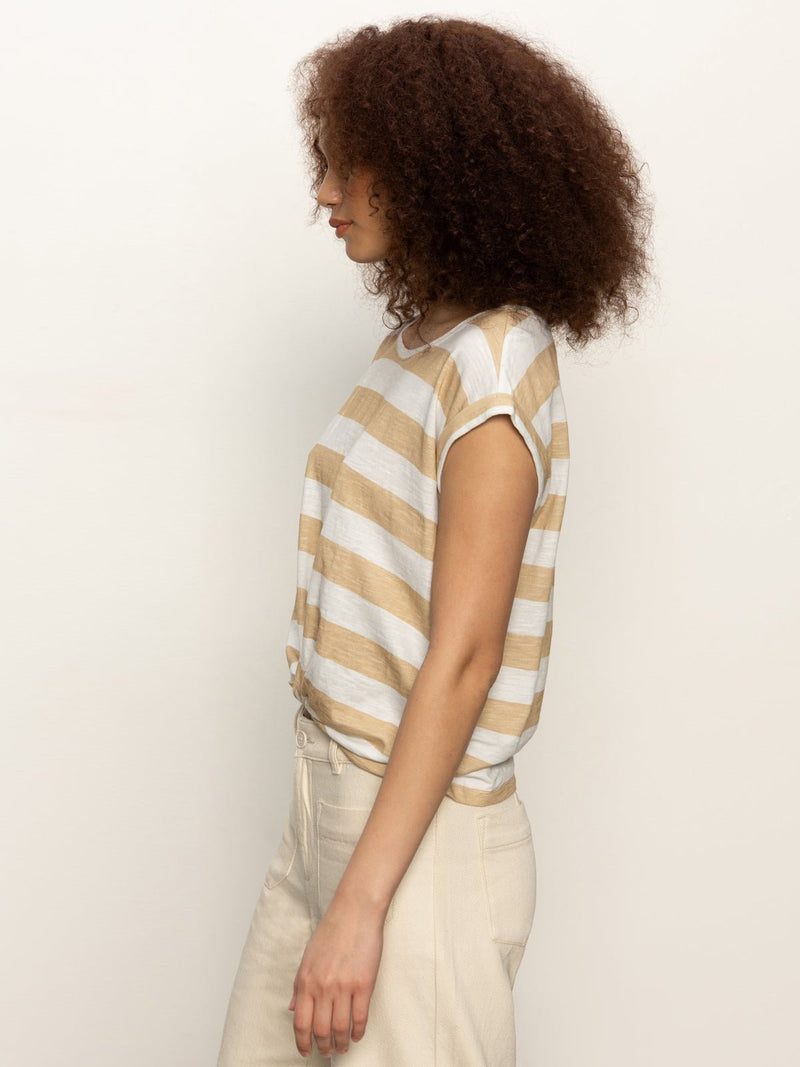 Knotted Muscle Tee White Sandstone Stripe alt 2