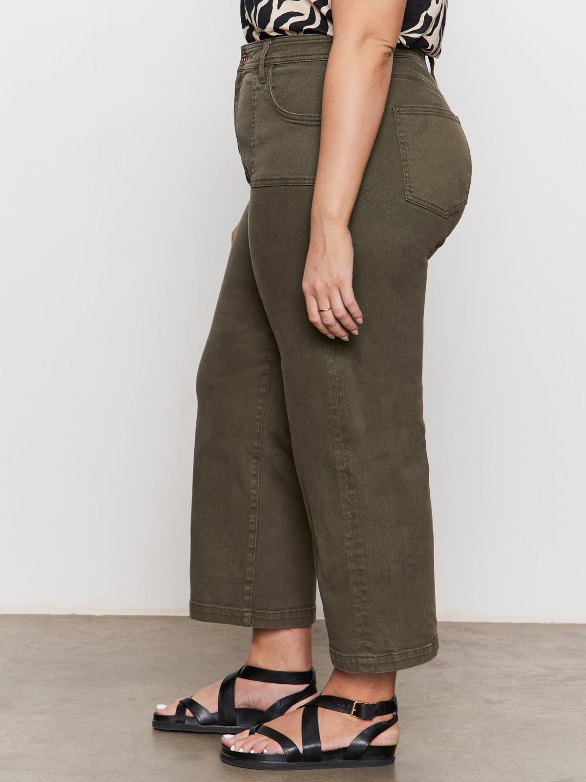 League Crop Jeans Fatigue Extended Sizing - Sanctuary Clothing