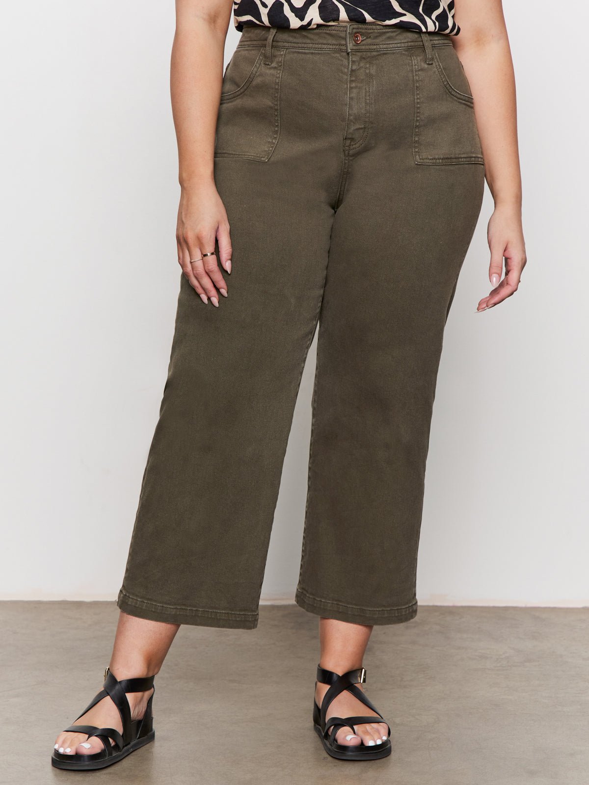 League Crop Jeans Fatigue Extended Sizing - Sanctuary Clothing