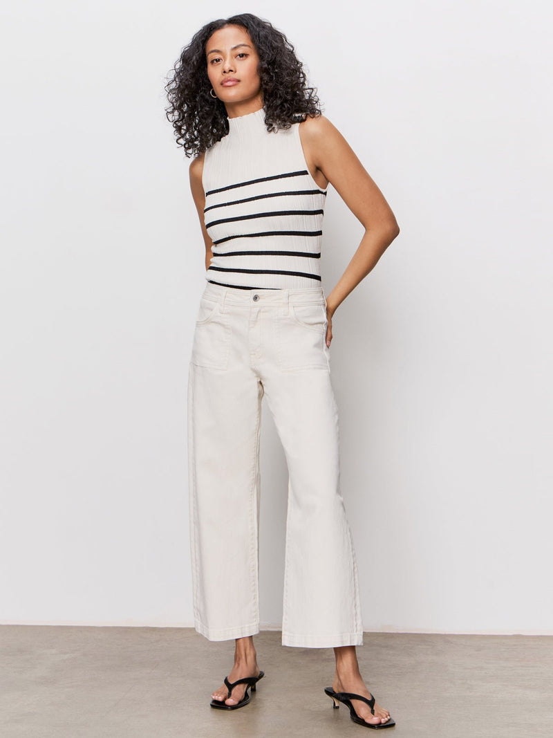 League Crop Jeans Light Oat alt 5