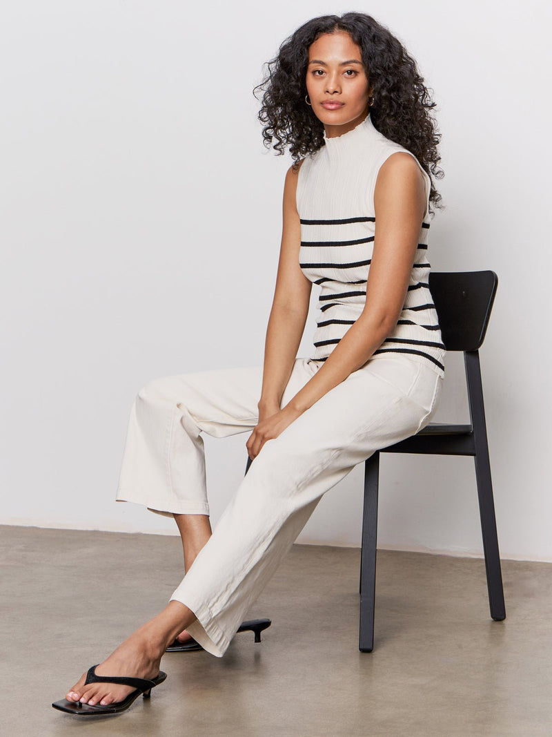 League Crop Jeans Light Oat