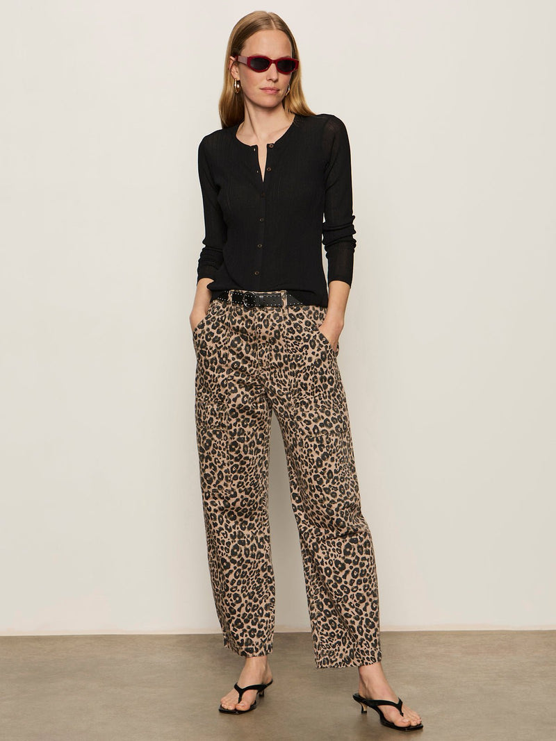 Lightweight Ribbed Cardi Black alt 4