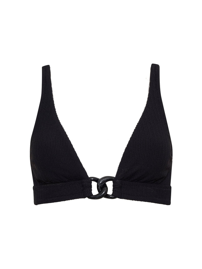 Long Line Bra Bikini Top Black alt 5