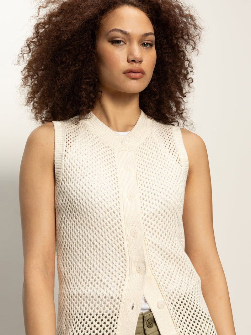 Long Openwork Vest Macrame alt 2