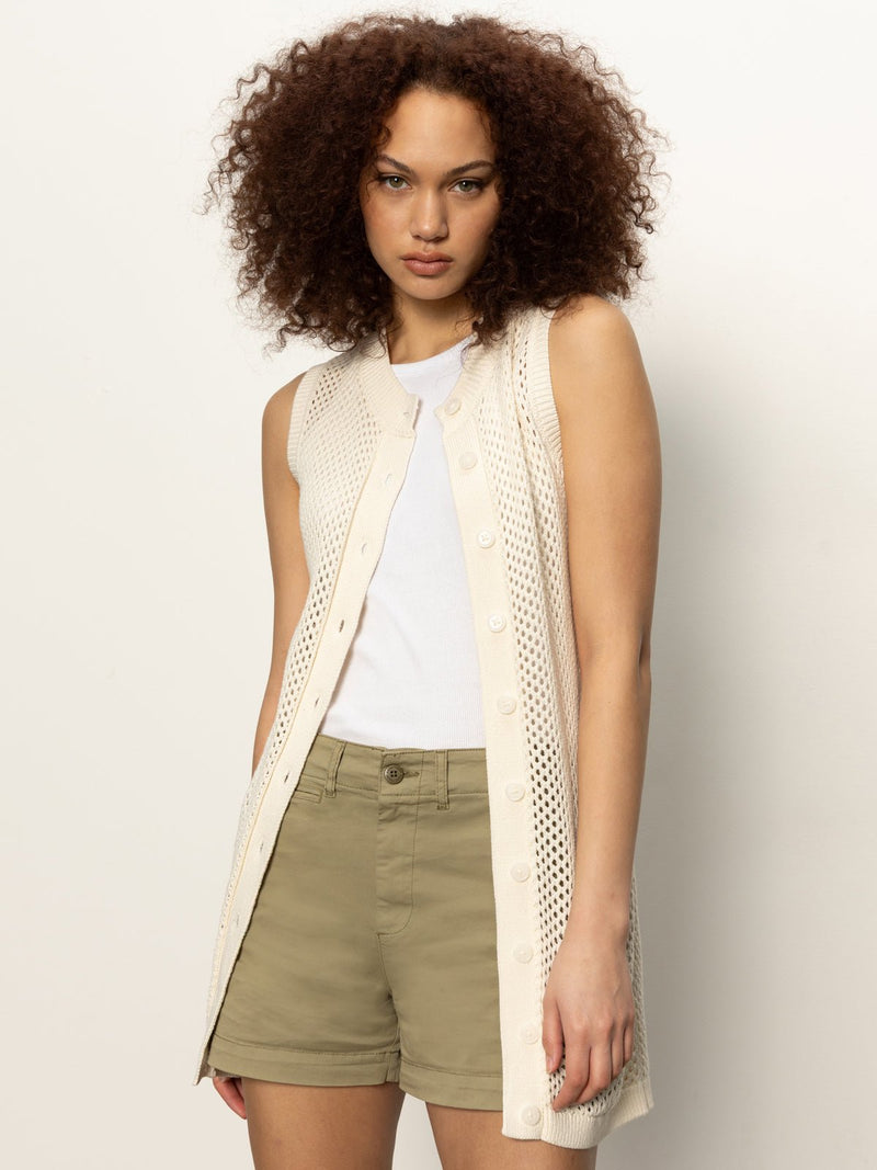 Long Openwork Vest Macrame alt 1