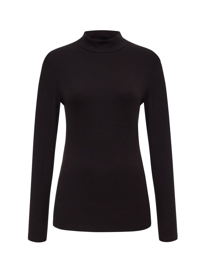 Long Sleeve Mock Essential Top Semi Sweet alt 5