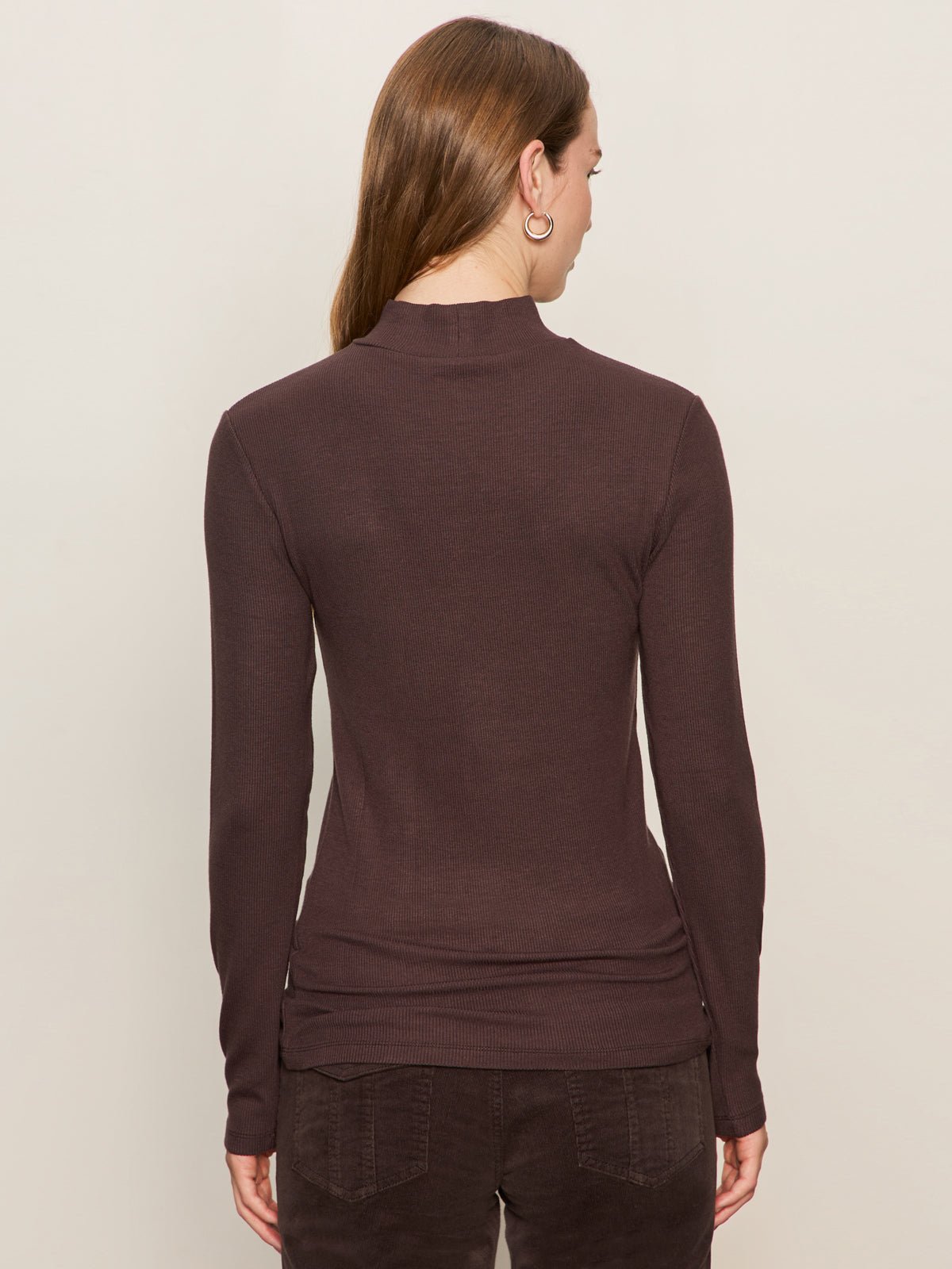 Long Sleeve Mock Essential Top Semi Sweet - Sanctuary Clothing