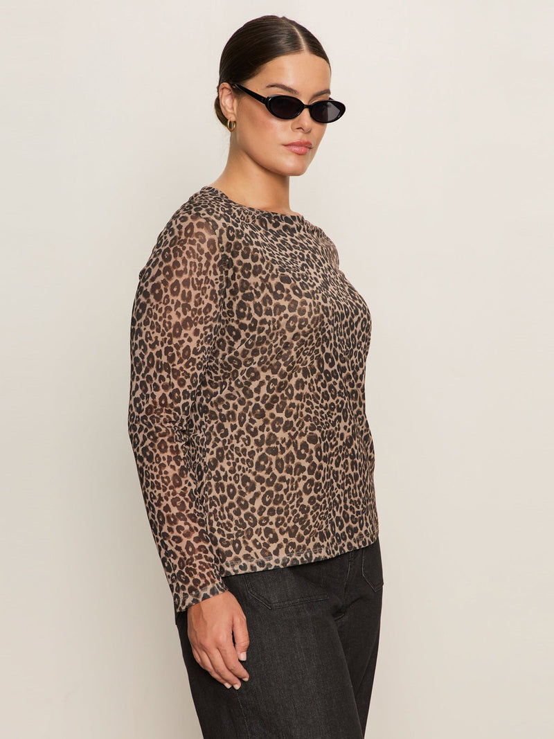 Long Sleeve Perfect Mesh Tee French Kitty Extended Sizing alt 2