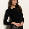 Long Sleeve Shoulder Twist Top Black - Sanctuary Clothing