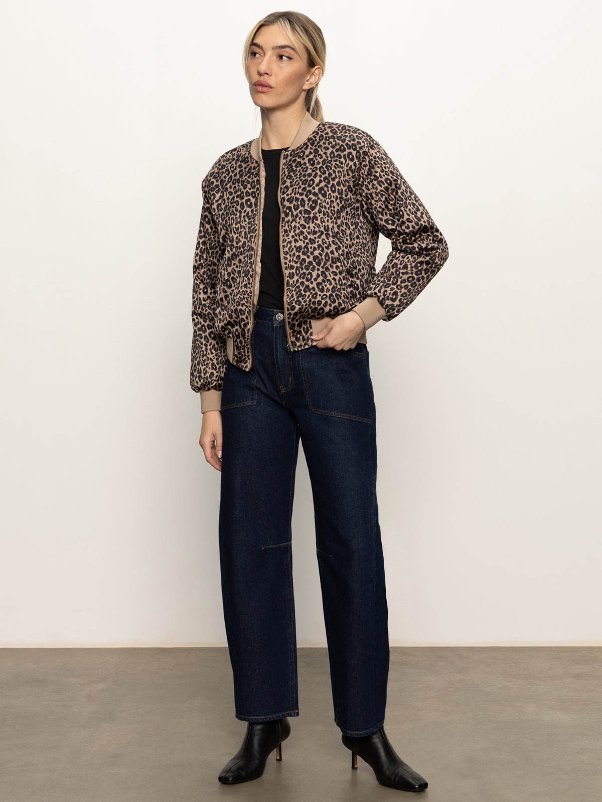 Monroe Sateen Bomber Jacket French Kitty - Sanctuary Clothing