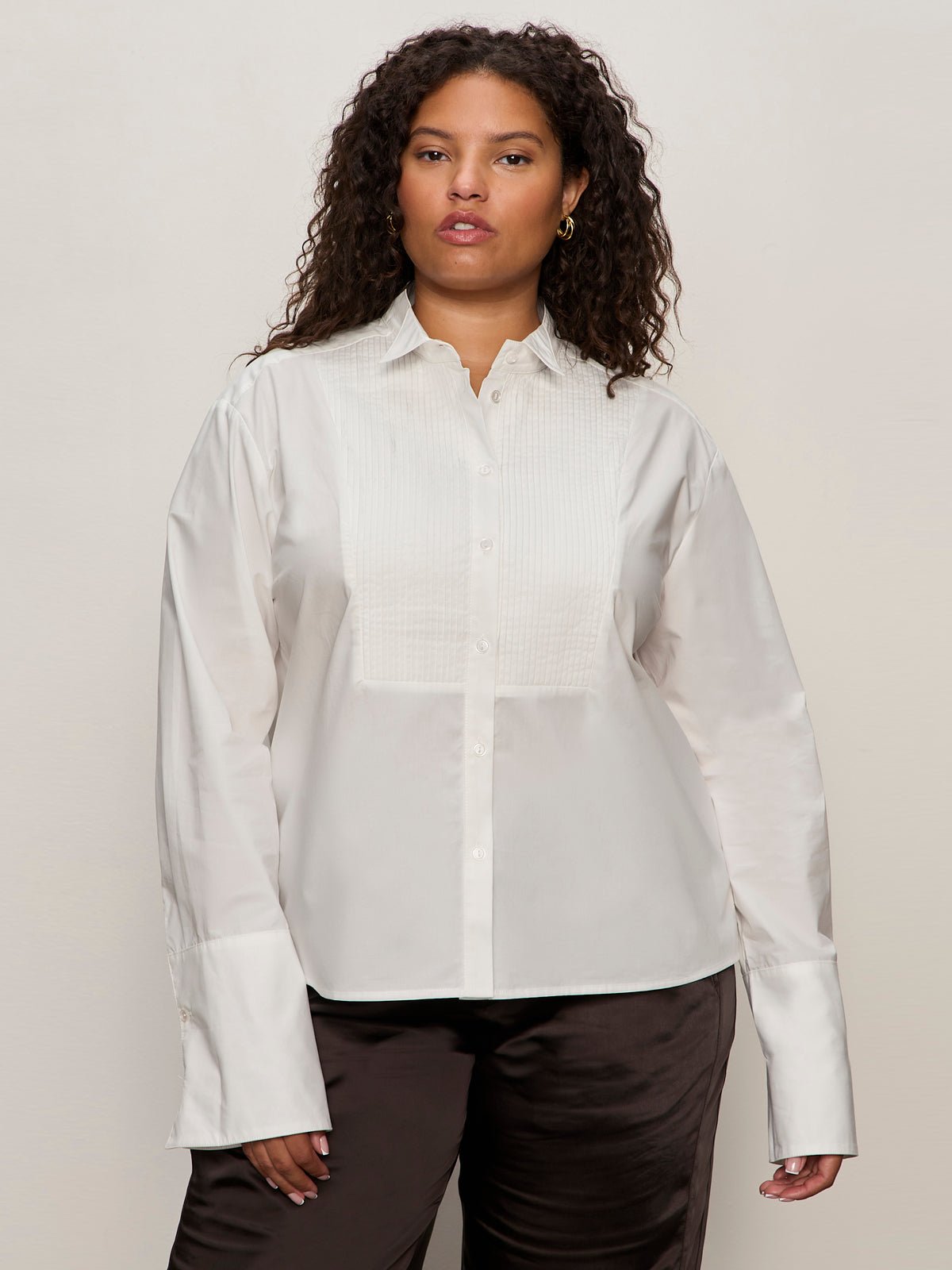 New Era Tuxedo Shirt White Extended Sizing - Sanctuary Clothing