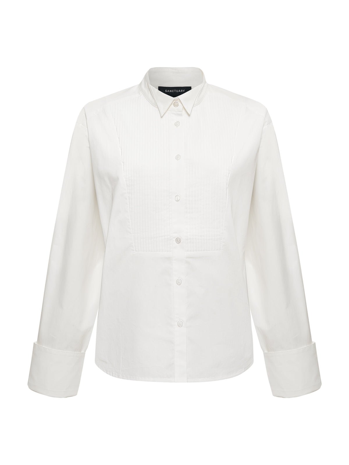 New Era Tuxedo Shirt White Extended Sizing - Sanctuary Clothing