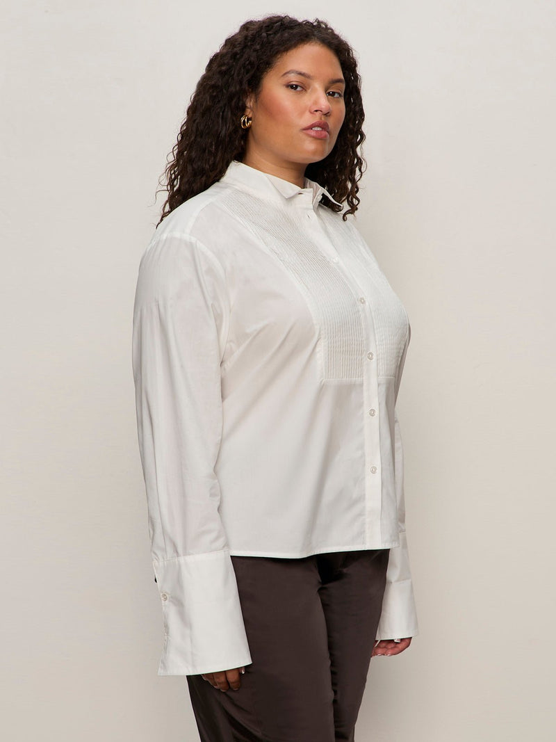 New Era Tuxedo Shirt White Extended Sizing alt 2