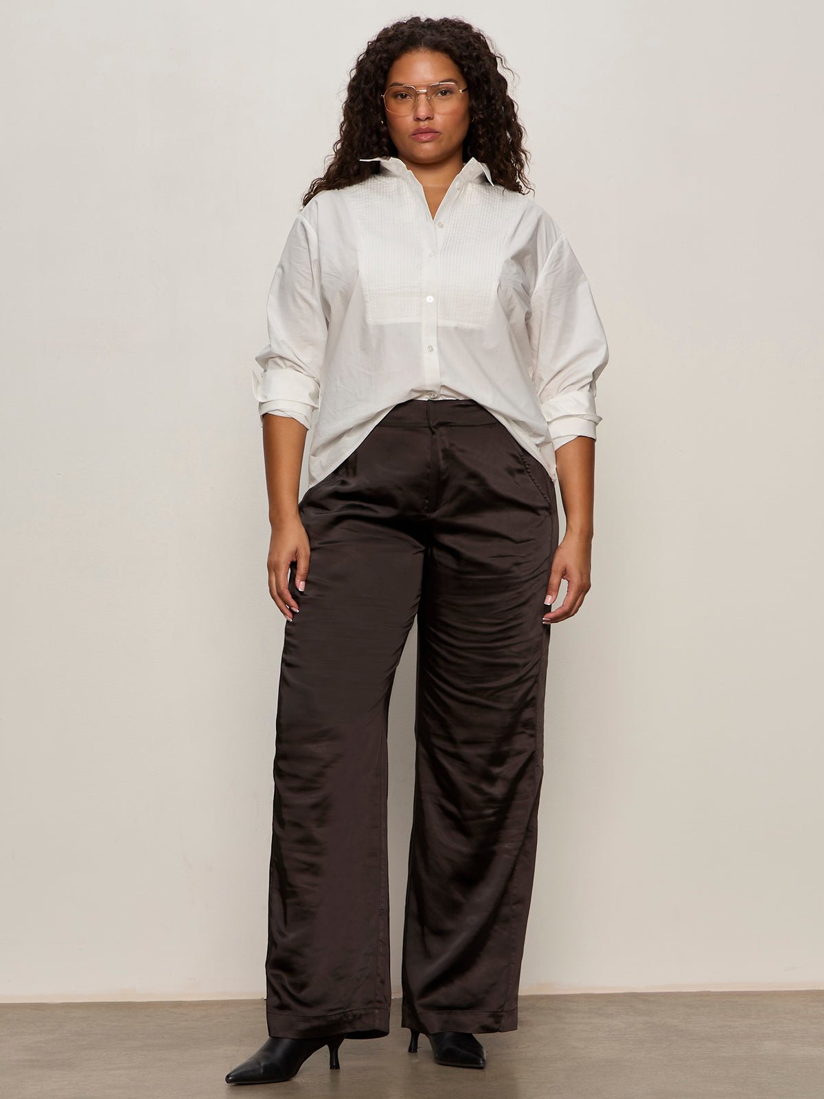 New Era Tuxedo Shirt White Extended Sizing - Sanctuary Clothing